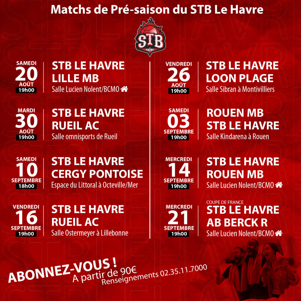 Matchs de pré-saison du STB Le Havre